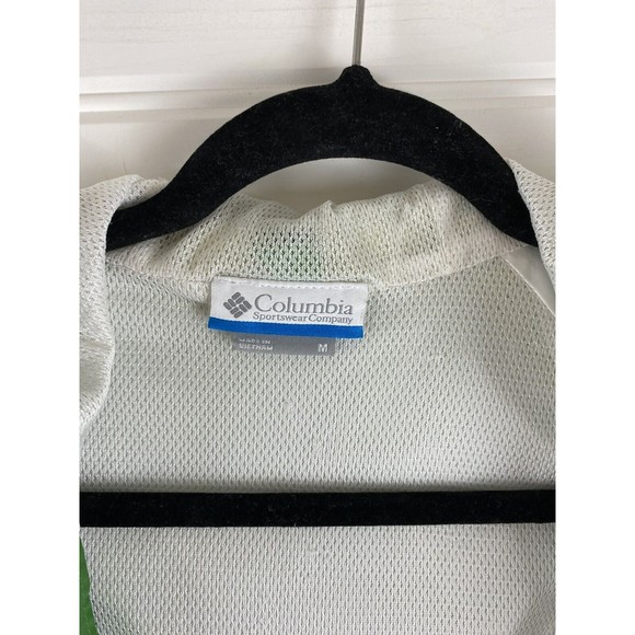 Columbia Women Green white Jacket omni-tech jacket size M rain jacket flaw - Picture 9 of 16